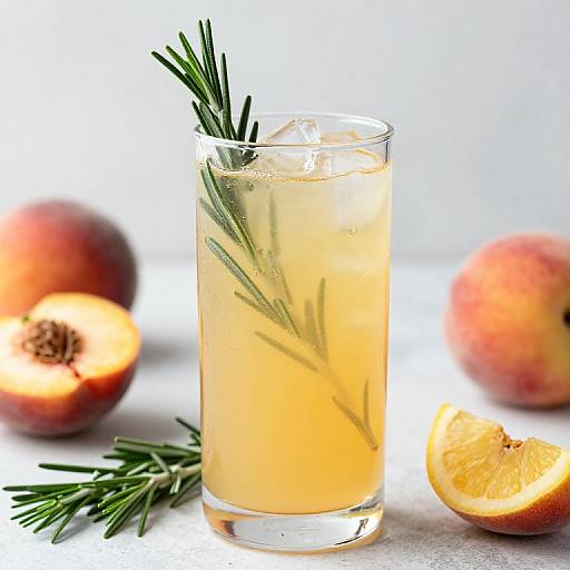 Refreshing Rosemary Peach Lemonade