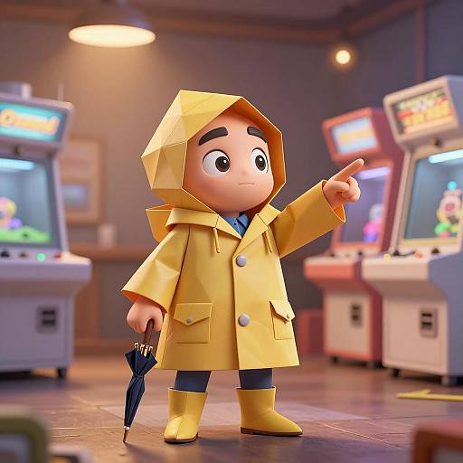 Whimsical Paintbrush Hero in Arcade