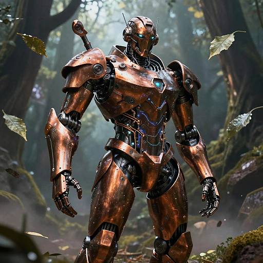 Armored Autognome in Mystic Forest