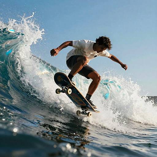 Iridescent Fantasy Skateboard Adventure