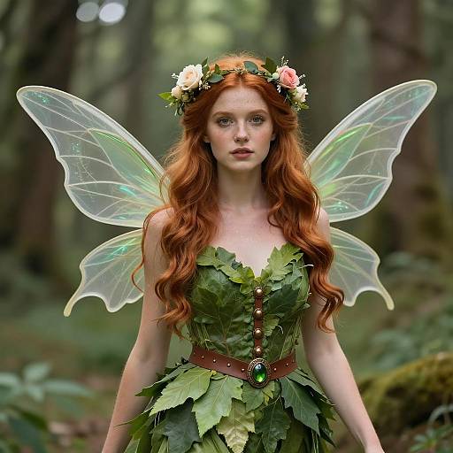 Enchanting Green Forest Fairy Costume