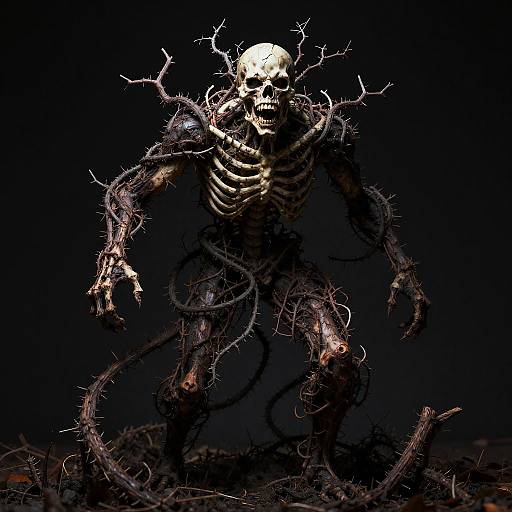 Gnarled Humanoid Entwined by Vines