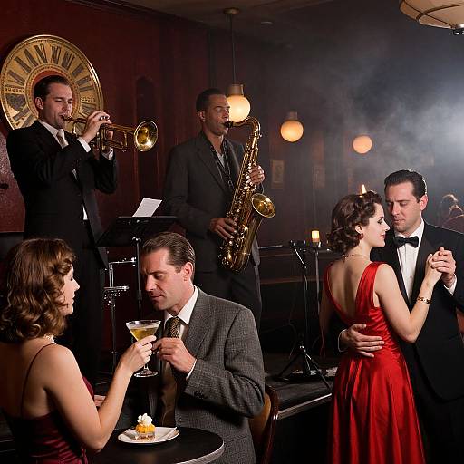 50's Jazz Club Night Scene