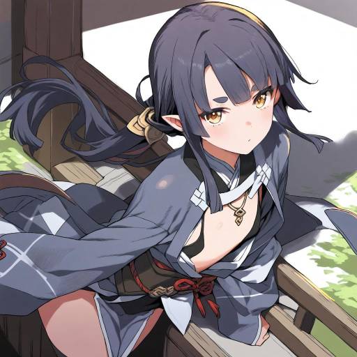 Illustration of Akari (raigou), original in the style of Whoosaku