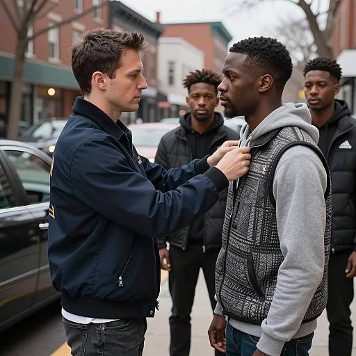 Urban Street Scene with Diverse Characters