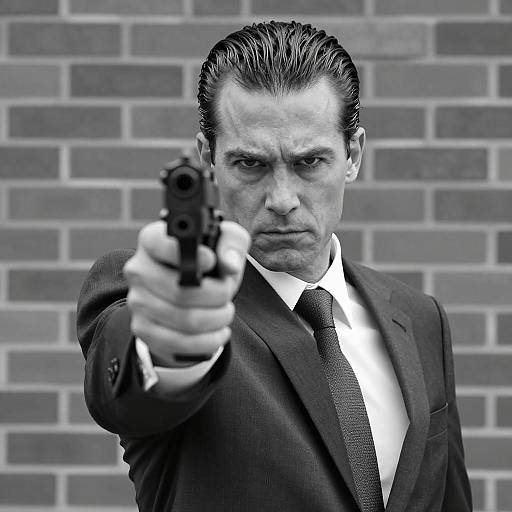 Intense Noir: Man with Handgun
