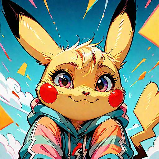 Cozy Cute Furry Pikachu Photo