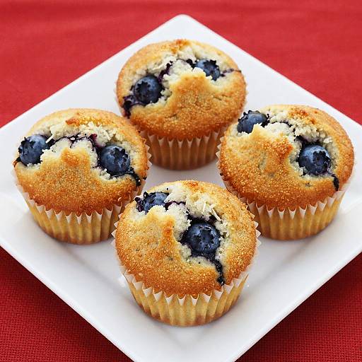 Close-Up of Fresh Blueberry Muffins