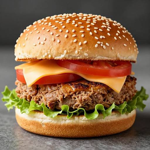 Golden Tuna Burger with Fresh Toppings