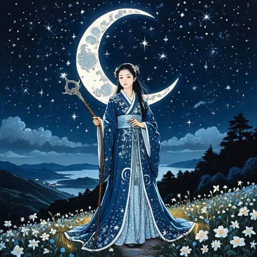 Moon Goddess in Starry Robe