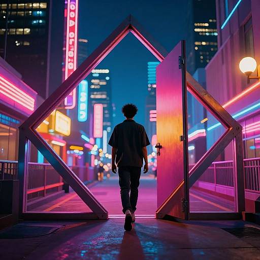 Neon Time Portal to Retro City