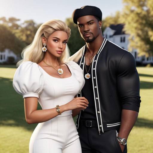Realistic Outdoor Fashion with Jewelry