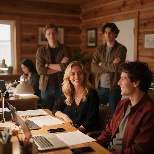 Cozy Cabin Gathering with Joyful People