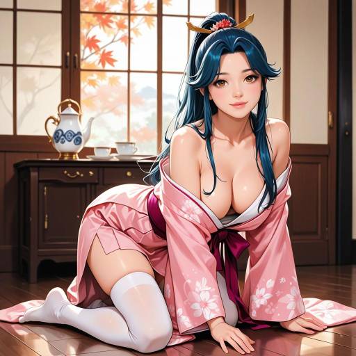 Admiral Kancolle in Pink Kimono