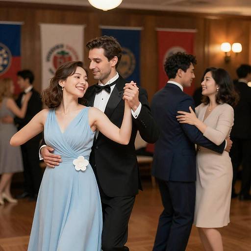 Joyful Dance at a Social Gathering