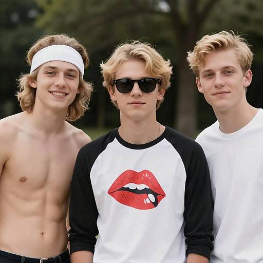 Casual Outdoor Portrait of Three Men