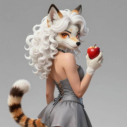 Furry Female Character with Apple