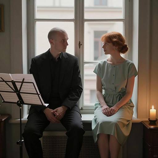 Intimate Encounter on a Windowsill