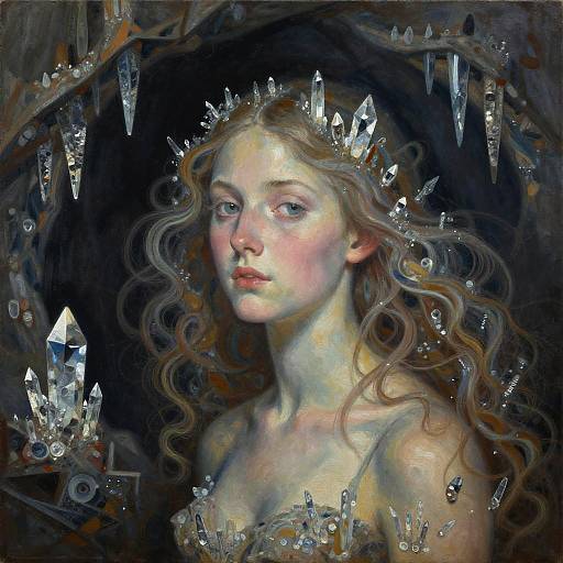 Abstract Crystal Cave Portrait