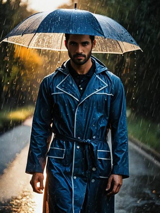 Realistic Man Cosplay in Rain Costume