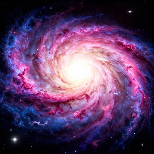 Vibrant Spiral Galaxy in Deep Space