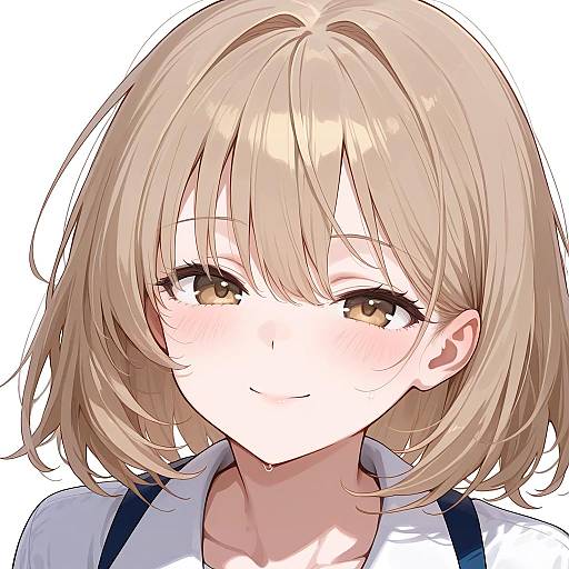 Portrait of a Girl on White Background