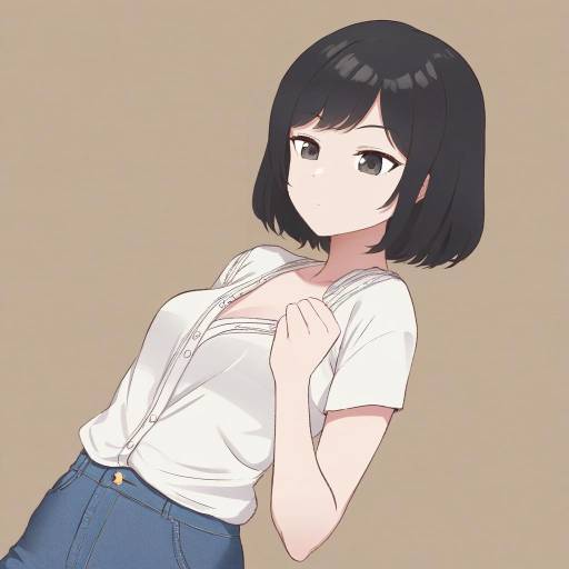 Thoughtful Woman in Casual Outfit