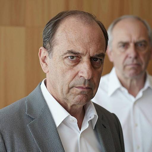 Intense Portrait of a Middle-Aged Man