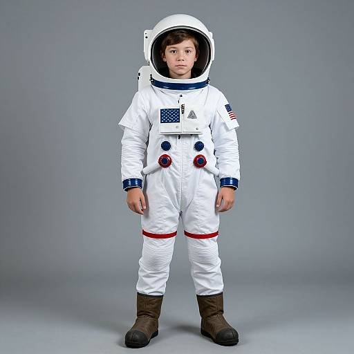 Youth Male Astronaut in Spacesuit