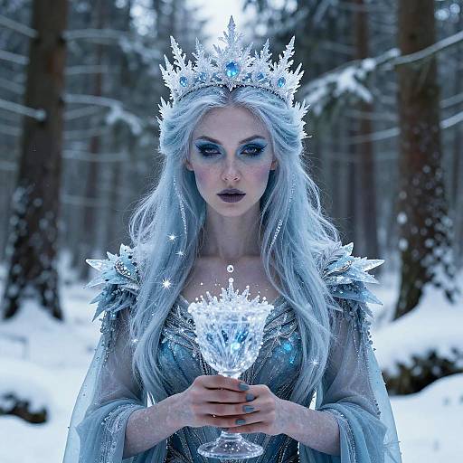 Frostbound Ice Witch Portrait