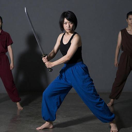 Warrior Pose in Industrial Shadows