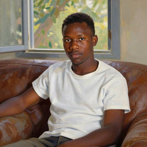 Photorealistic Portrait of Young Aboriginal Man