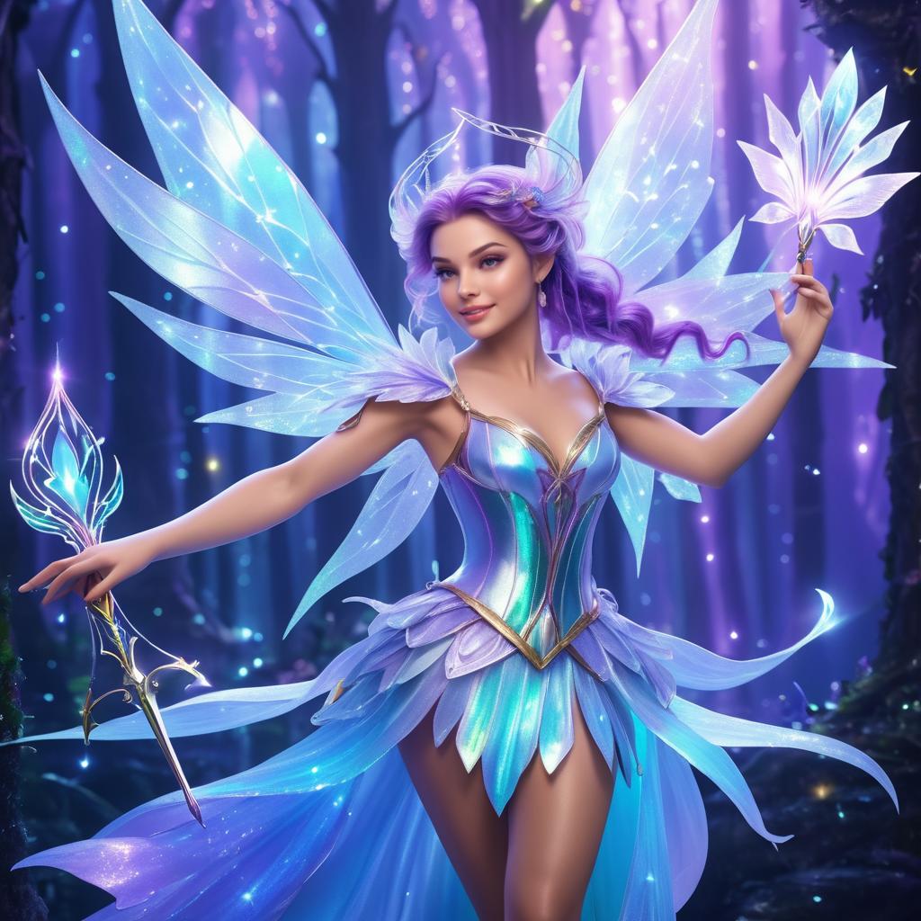 Charismatic Fairy Rogue in Fantasy Realm