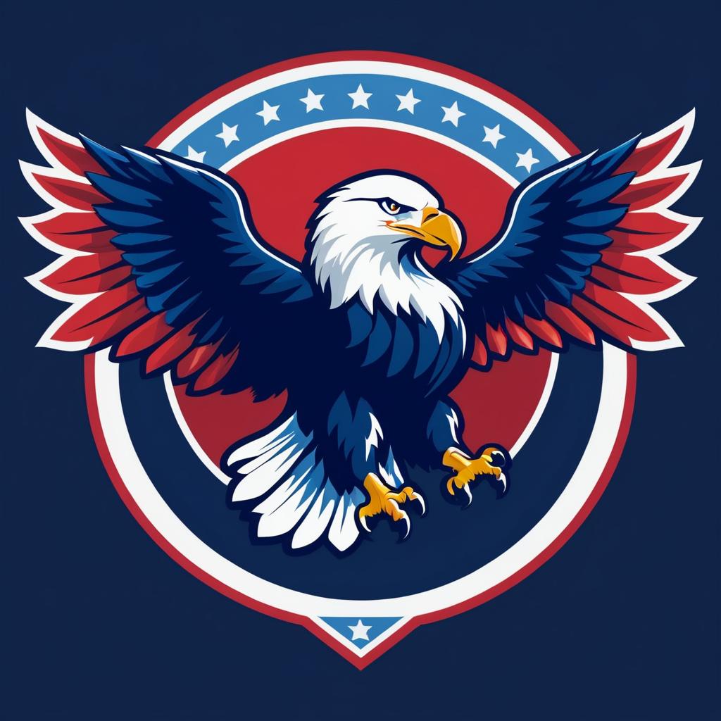 Majestic Bald Eagle Vintage Logo Design