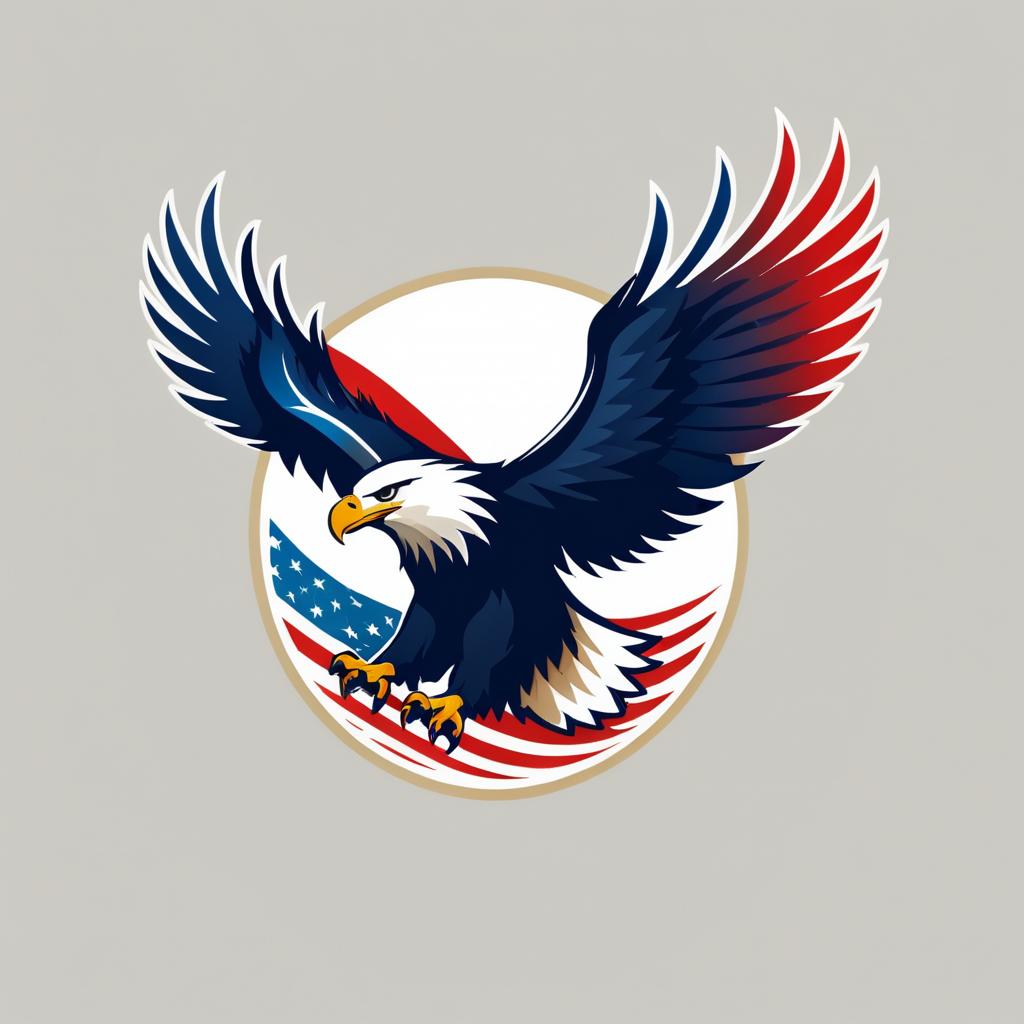 Modern Bald Eagle Logo Design Concept