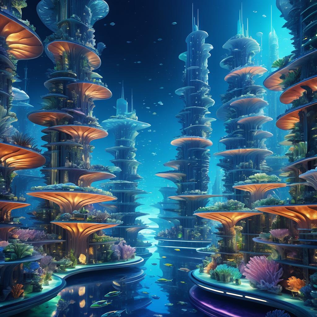 Futuristic Underwater City Inspired by Nature