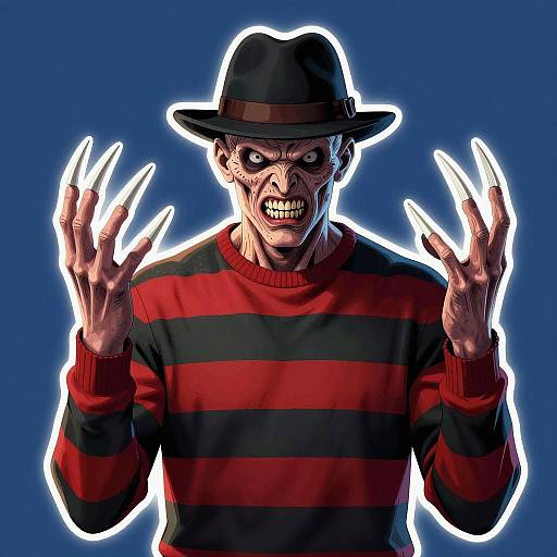 Menacing Freddy Krueger Illustration