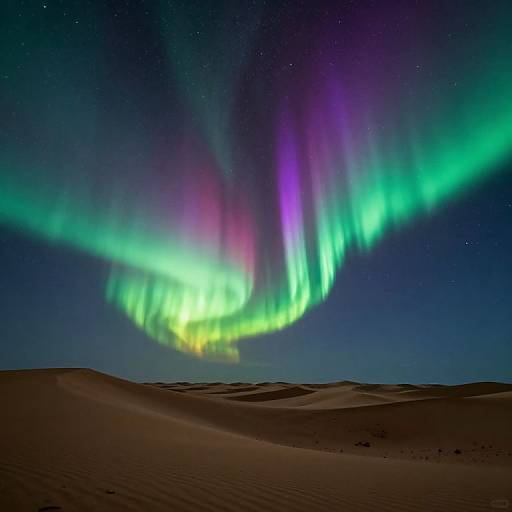 Celestial Aurora Over Desert Realm
