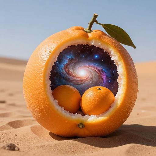 Cosmic Orange in Desert Landscape