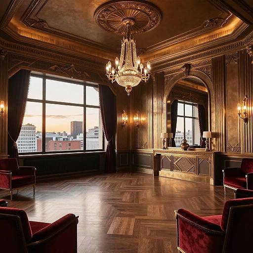 Elegant Monochrome Art Deco Ballroom