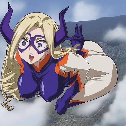 Illustration of Mount lady, boku no hero academia in the style of Gotou keiji