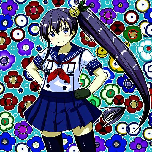 Illustration of Akebono kai ni (kancolle), kantai collection in the style of Doyouwantto