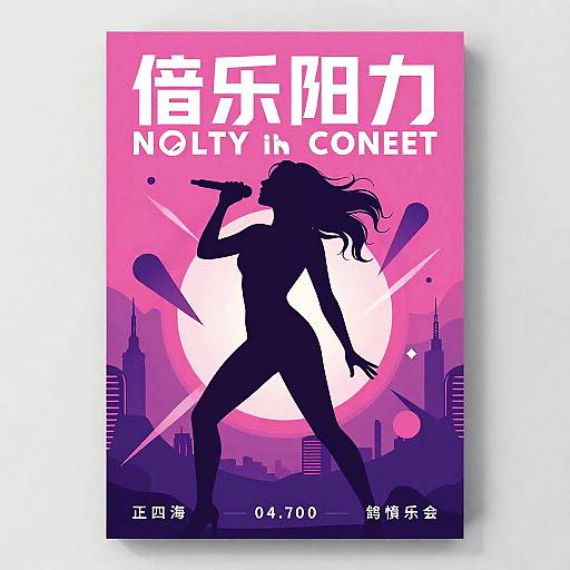 Vibrant Pink Concert Poster Design