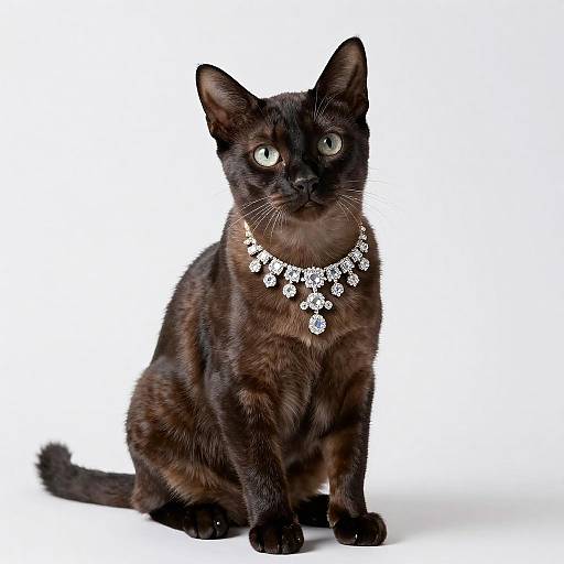 Elegant Studio Portrait of Korean Bobtail Cat