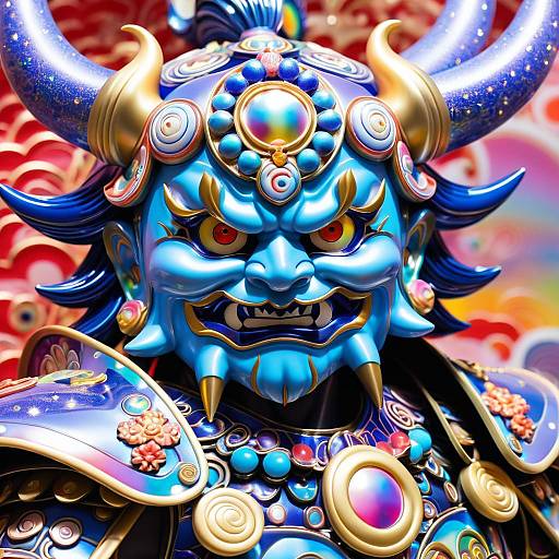 3D Celestial Oni Warrior Sculpture