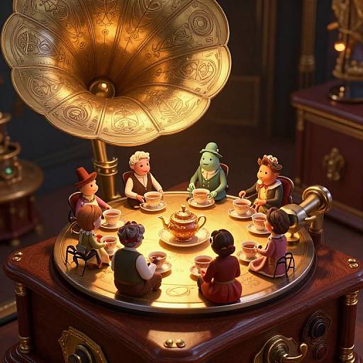 Surreal Tea Gathering in Gramophone