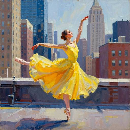 Ballet Dancer on NYC Rooftop