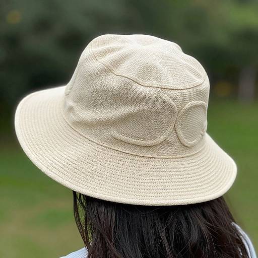 Natural Macaroon Butterfly Floppy Hat