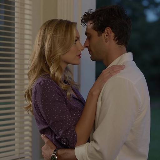 Intimate Embrace in Night Setting