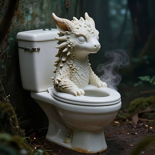 Fantasy Creature Mimic Toilet Design